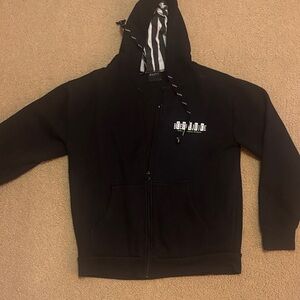 Black bettlejuice Zip-Up Hoodie.